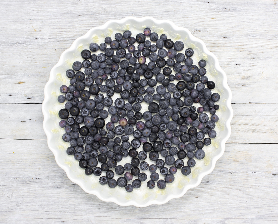 Blueberries and Balsamumm Clafoutis