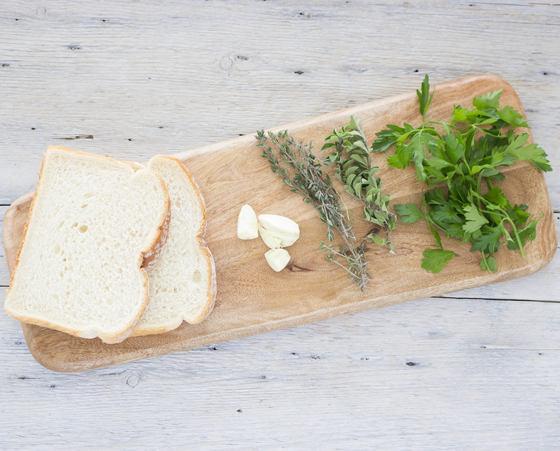 Homemade herb breadcrumbs