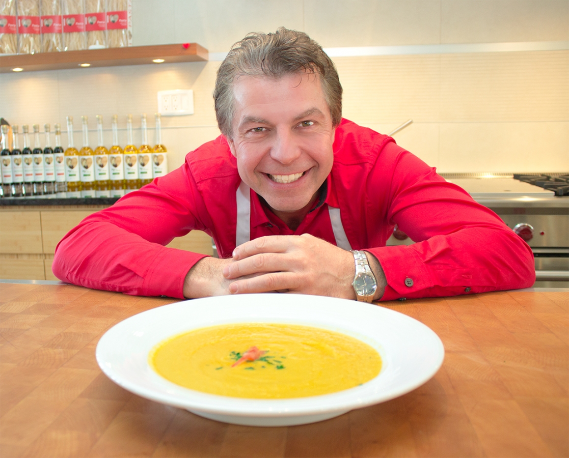 Butternut squash and leek soup