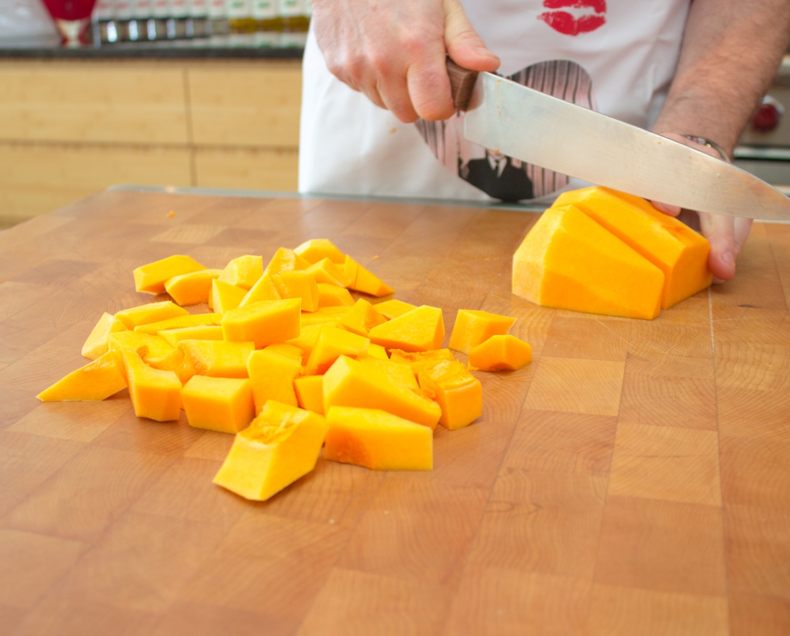 Crème de courge musquée et poireaux