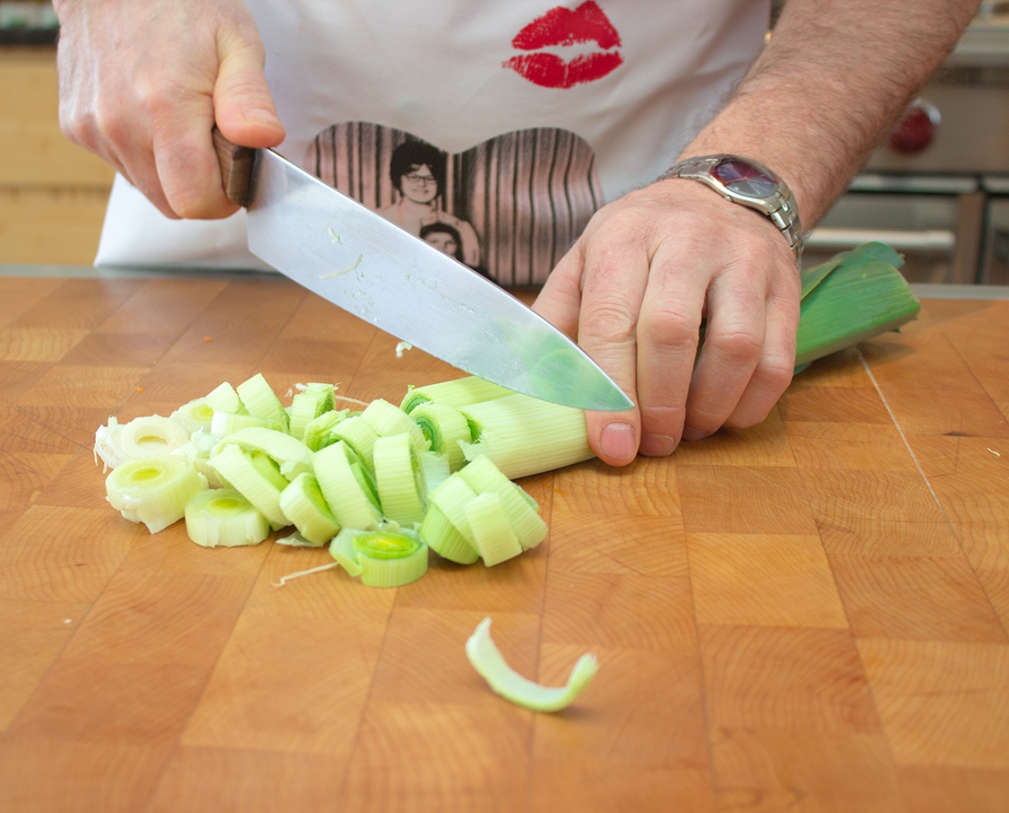 Crème de courge musquée et poireaux