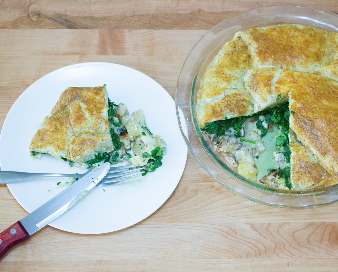 Puff pastry chicken pie