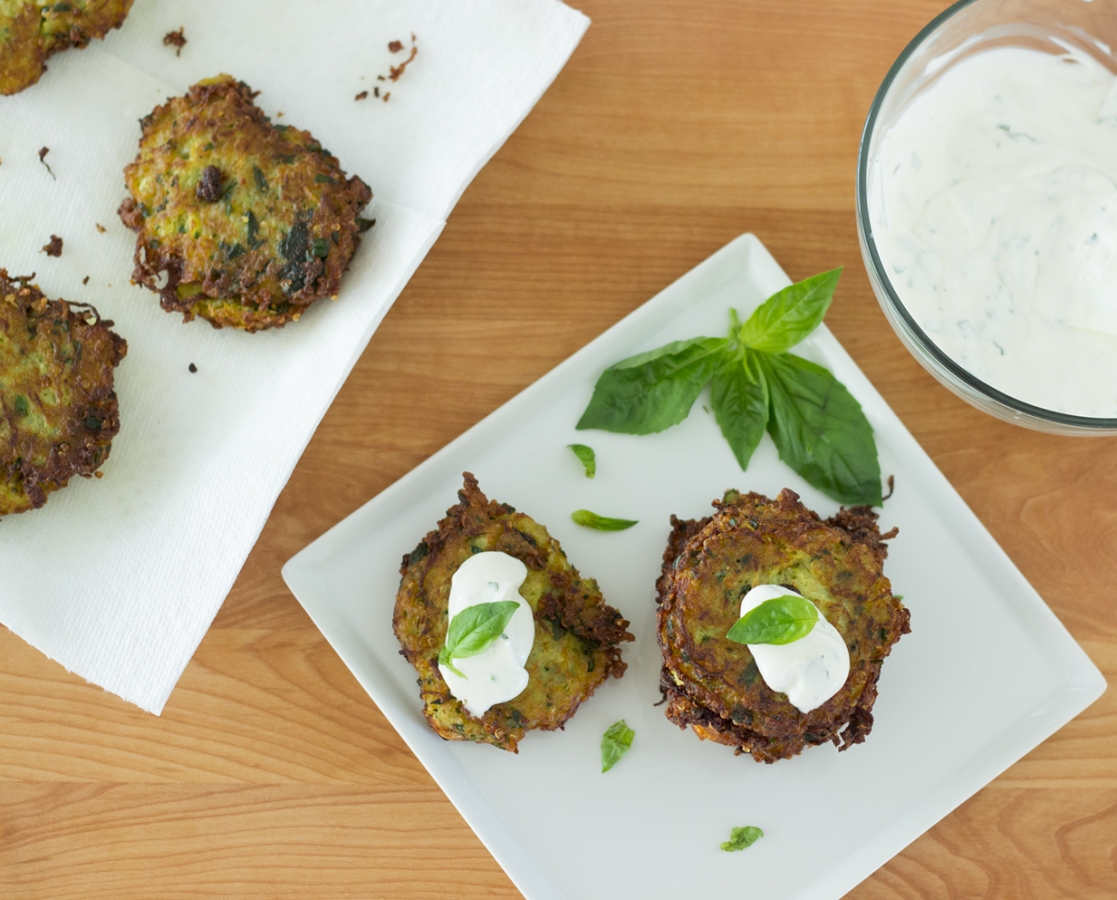 Galettes de courge spaghetti, quinoa et Parmesan