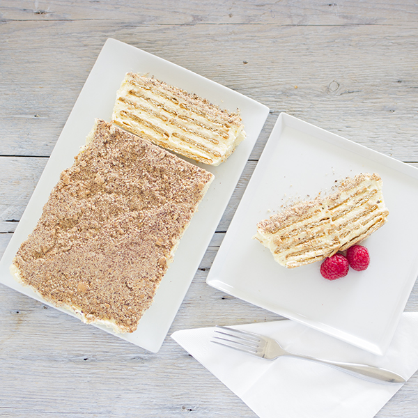 Gâteau de biscuits et pudding à la vanille