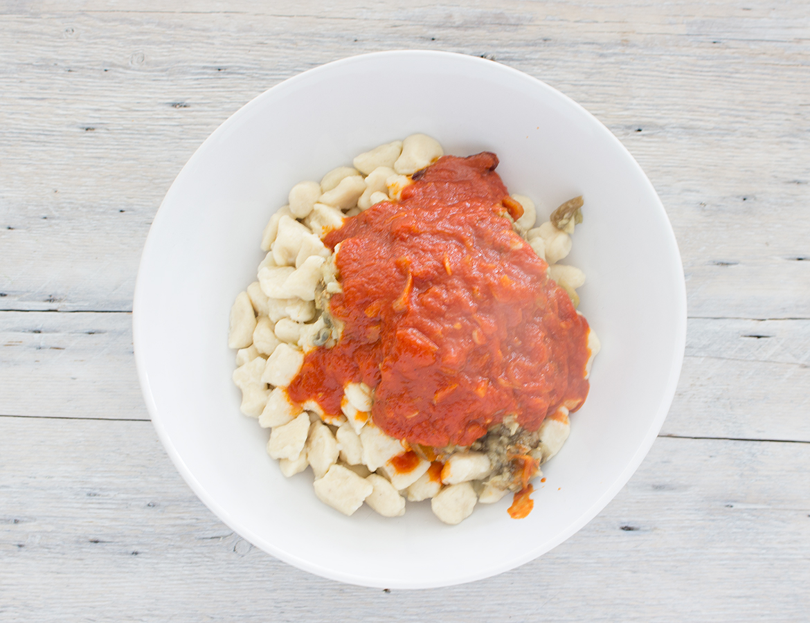 Gnocchi and eggplant Parmesan