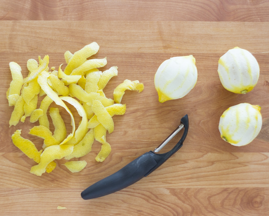 Homemade limoncello