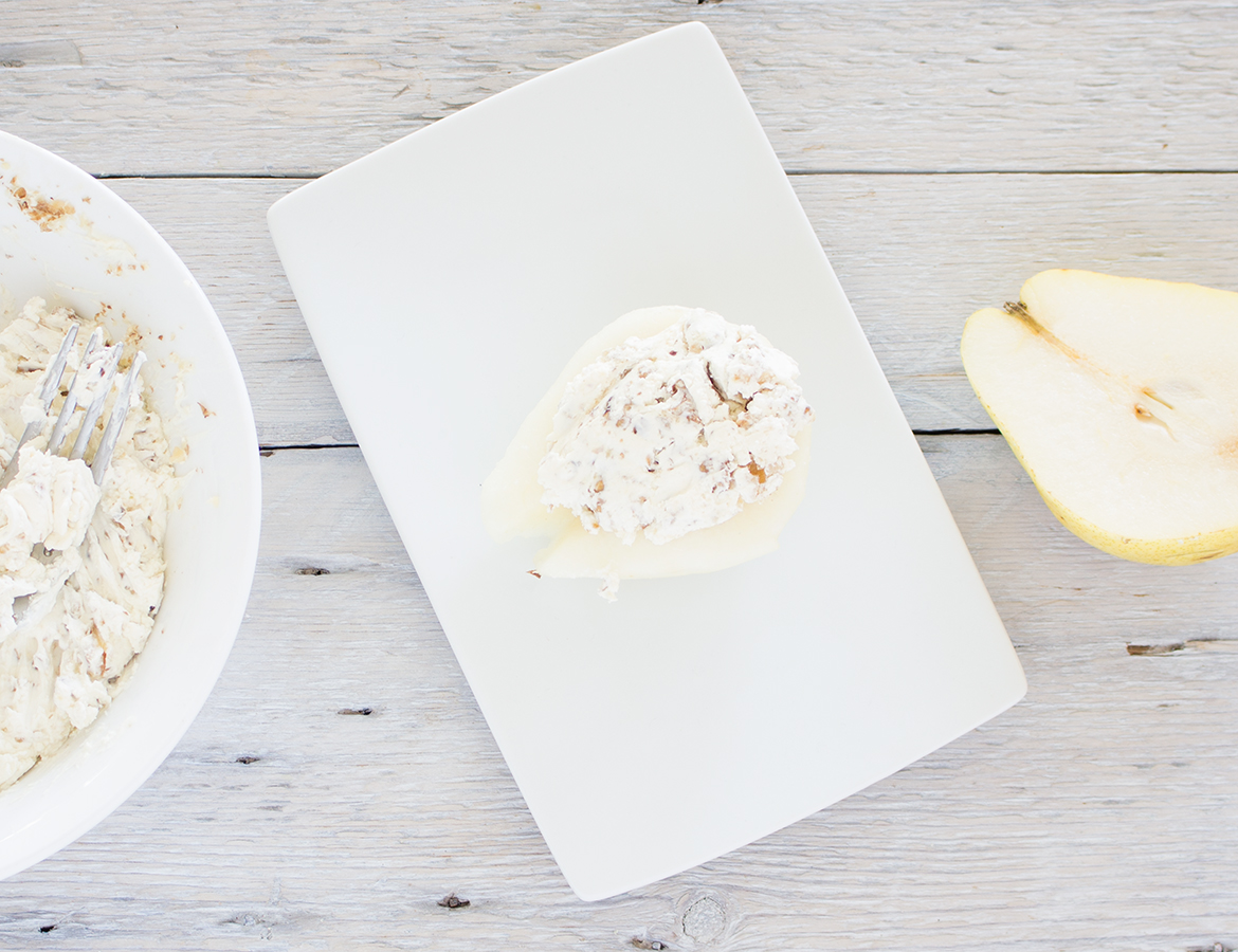 Poires farcies de mascarpone et de noix de Grenoble