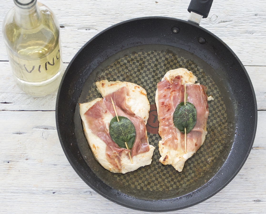 Chicken scaloppini Saltimbocca