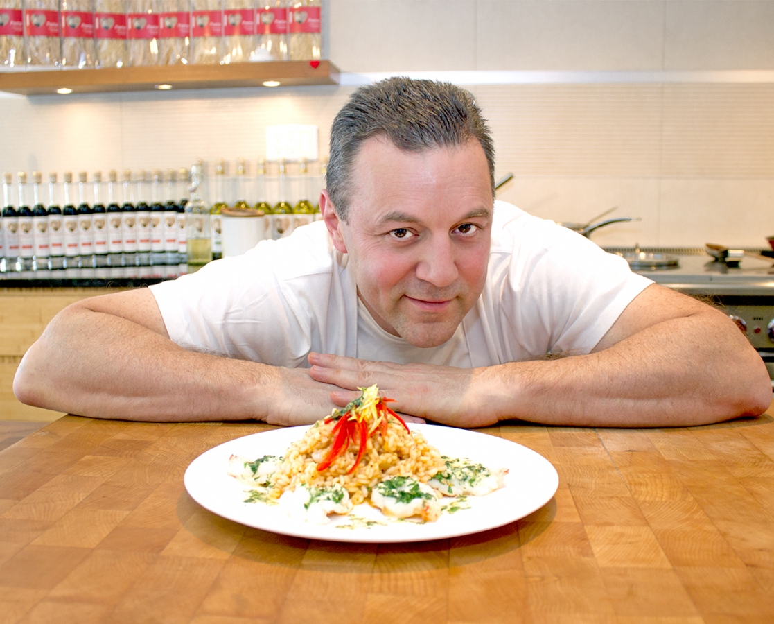 Scampi risotto in a lemon-butter Sauce