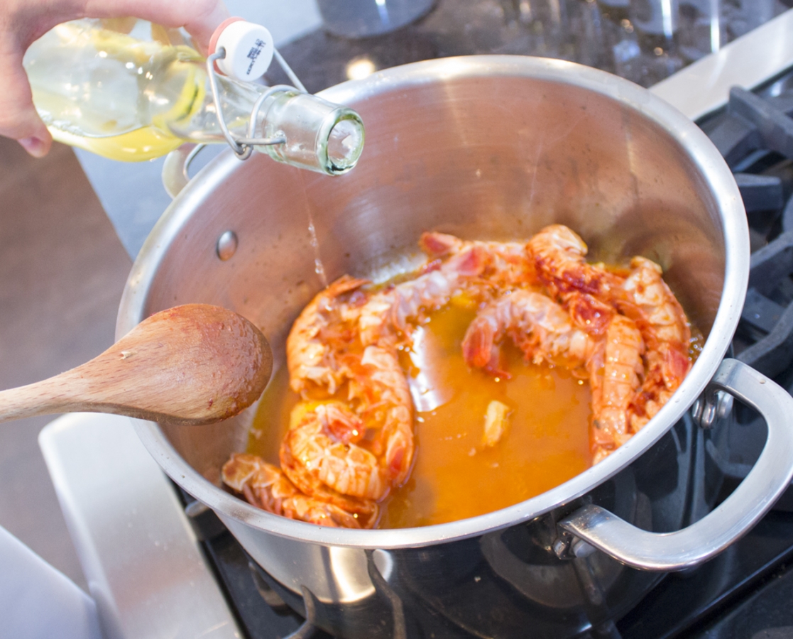 Scampi risotto in a lemon-butter Sauce