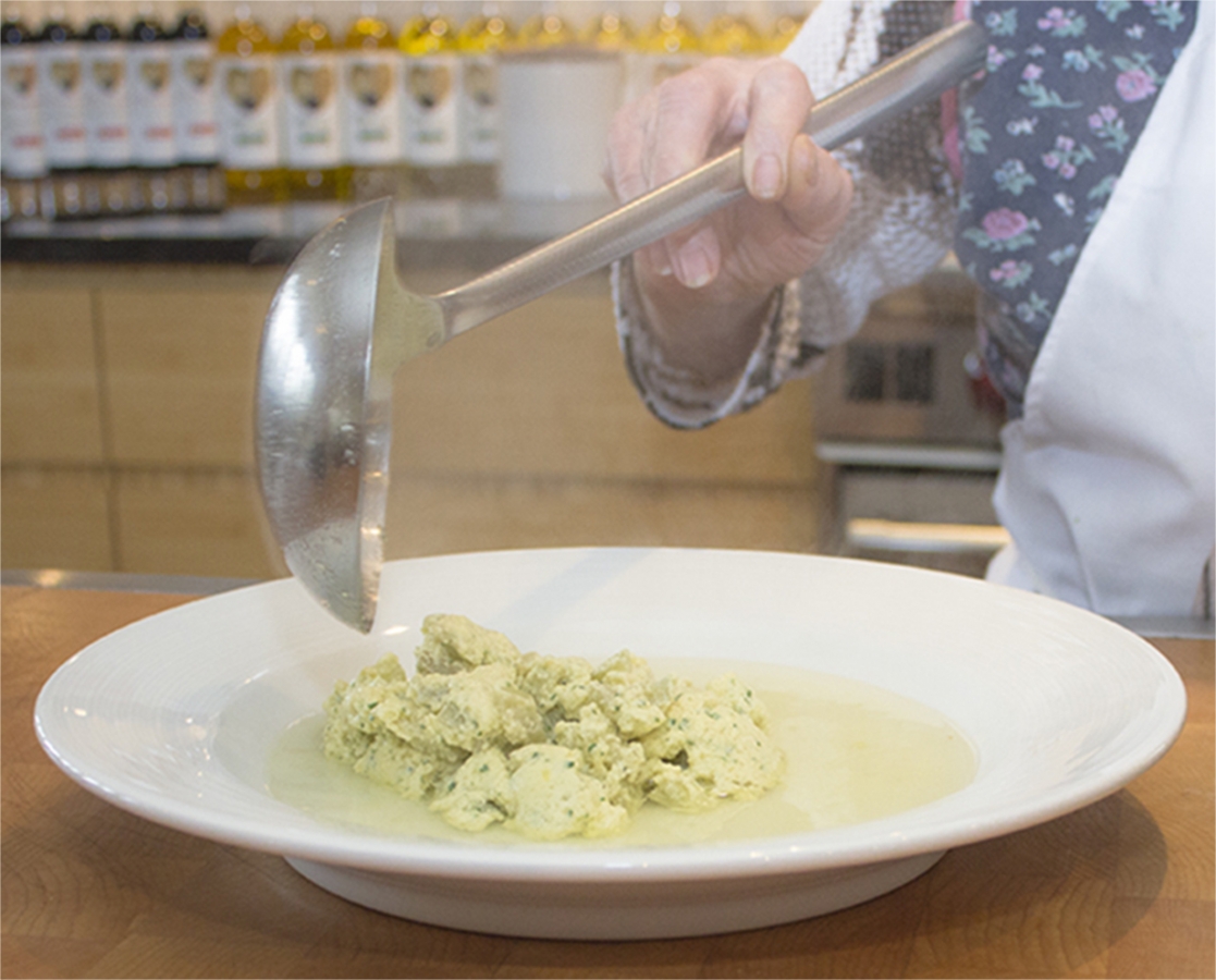 Cardoon and egg Soup