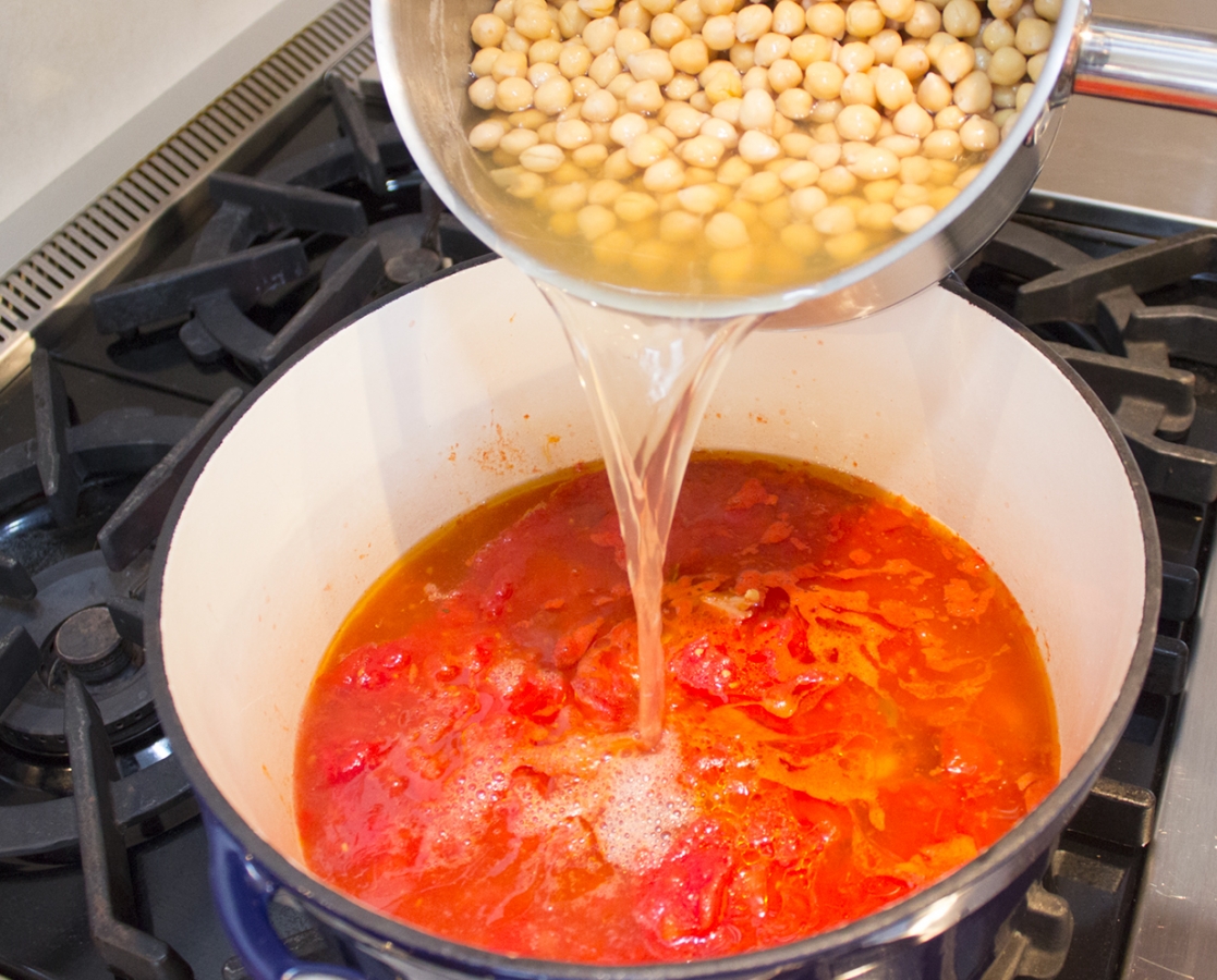 Pasta e Ceci (pasta and chickpeas)