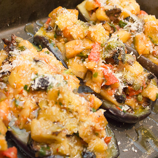 Stuffed eggplants