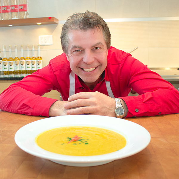 Crème de courge musquée et poireaux