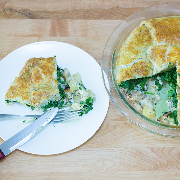 Puff pastry chicken pie