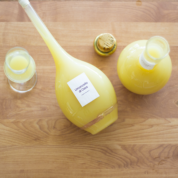 Homemade limoncello