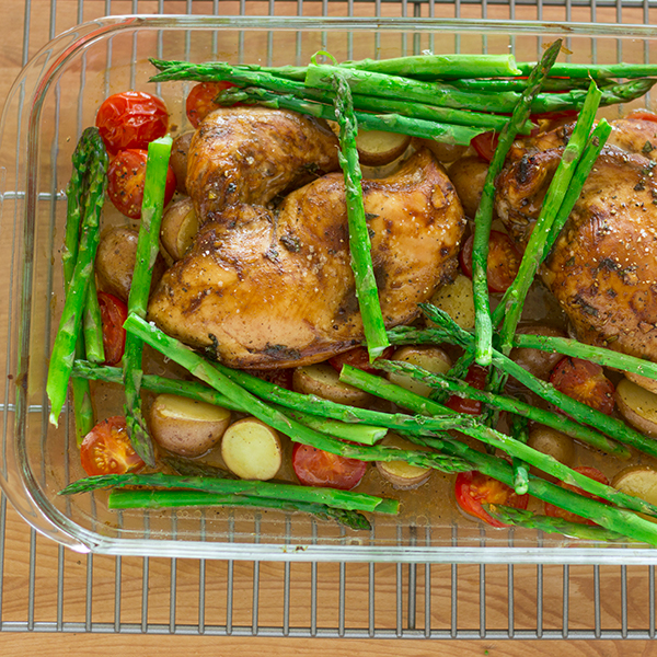 Honey-Balsamumm Roasted chicken breasts with Veggie