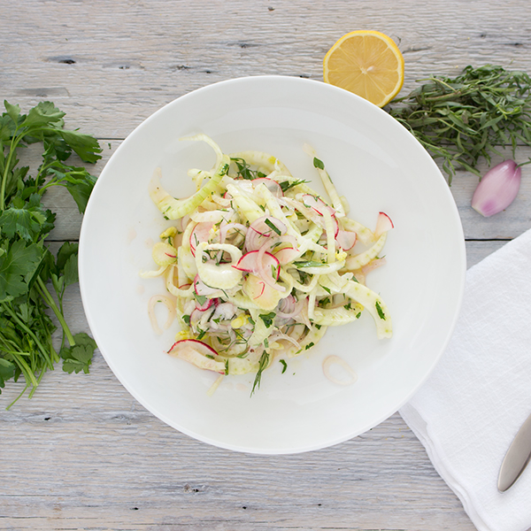 Salade de fenouil et de radis marinés