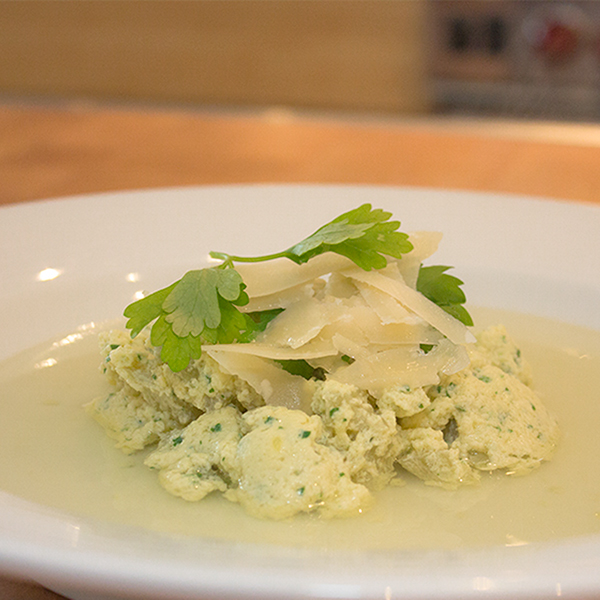 Cardoon and egg Soup