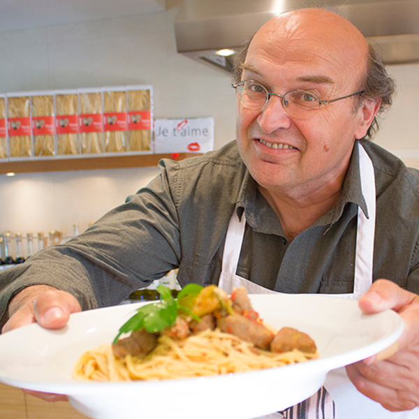 Spaghetti à l'agneau et au fenouil