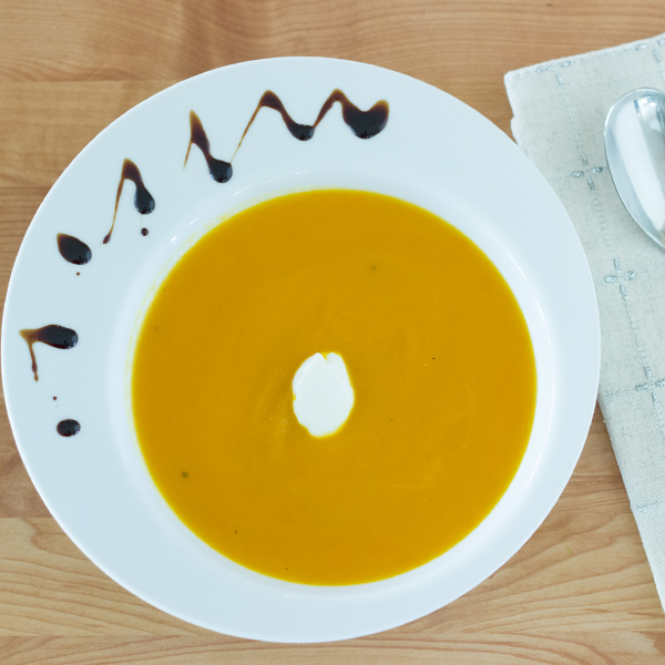 Pumpkin and coconut milk soup