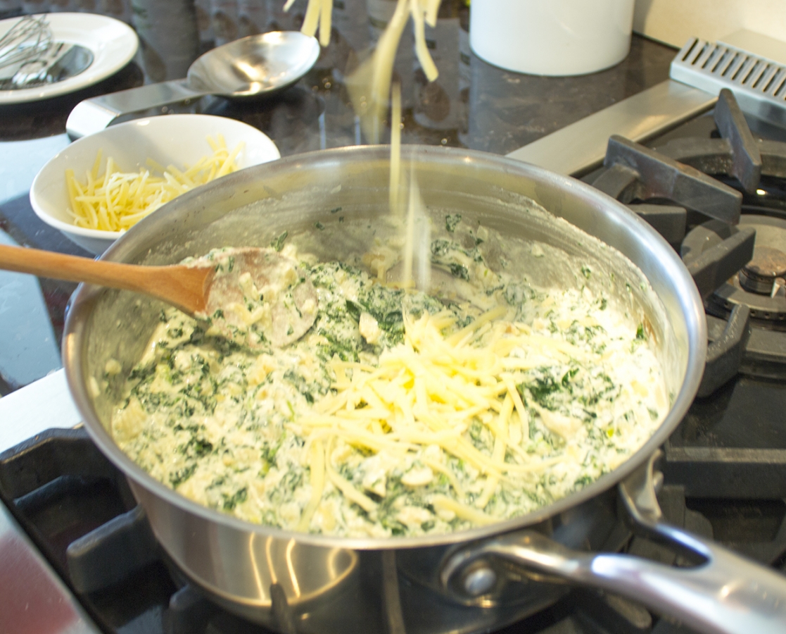 3 cheese, spinach & artichoke  hot dip