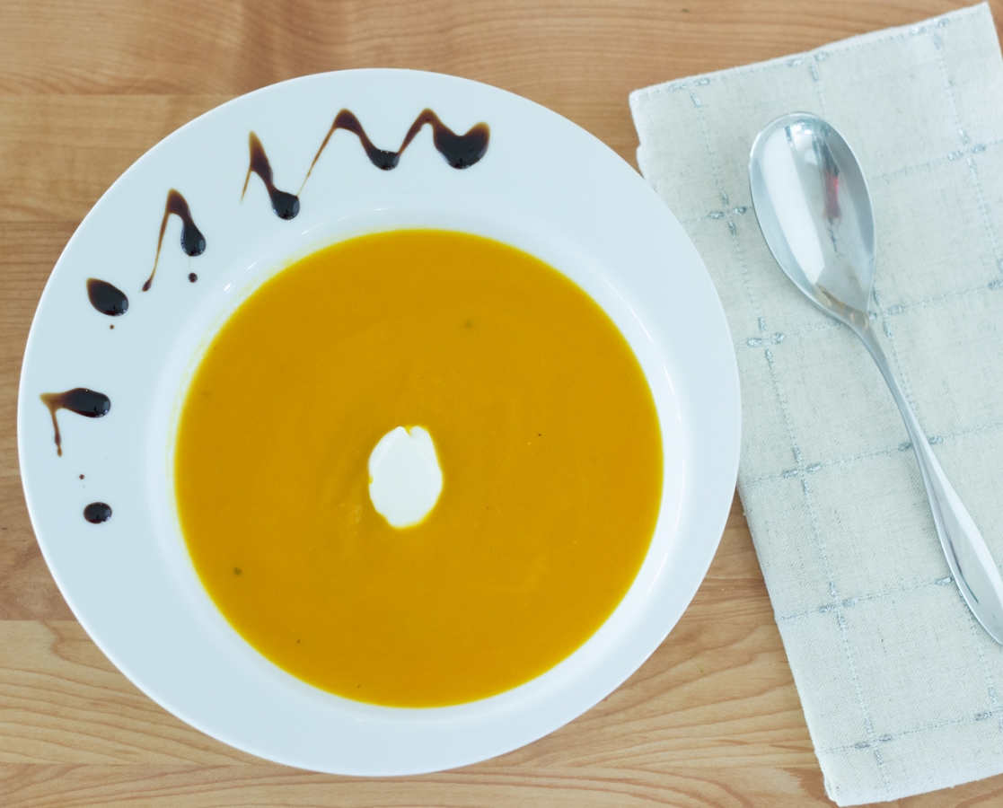 Pumpkin and coconut milk soup